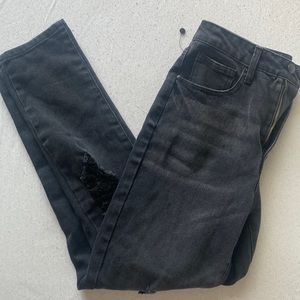 Black Distressed Jeans